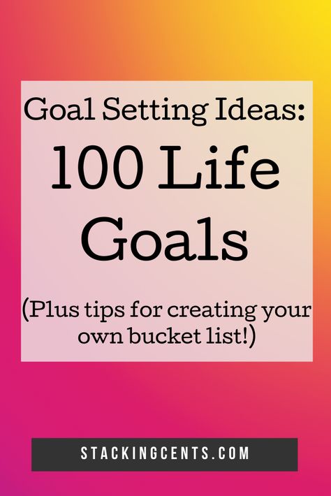 This list of 100 life goals is full of inspiration. I got so many ideas for my own bucket list! Improve your life by dreaming big, setting goals, and taking daily steps to achieve your dreams.  #lifegoals #goalsetting #bucketlist #lifeplanning #goalcrushing #dreambig #followyourdreams #stackingcents 100 Dreams List, 100 Life Goals, Goals Inspiration Ideas, Personal Goals Ideas, Dreams List, Goal Setting Ideas, Goal Inspiration, Personal Goals List, Life Areas