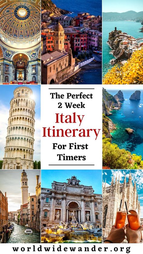 2 weeks Italy Itinerary for First Timers Three Week Italy Itinerary, Italy Two Week Itinerary, 10-14 Day Italy Itinerary, Italy 2 Week Itinerary, 2 Weeks In Italy Itinerary, 2 Week Italy Itinerary, Trips To Italy, Italy Itenery, Italian Roadtrip