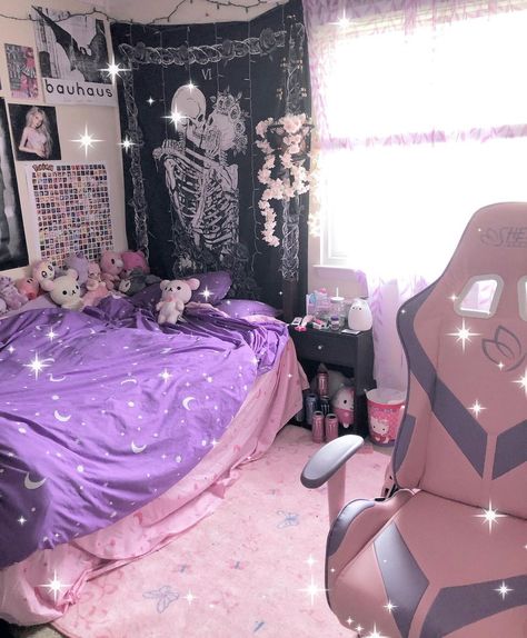 Hippy Room, Otaku Room, Cute Bedroom Ideas, Bedroom Setup, Cute Room Ideas, Gamer Room, Pretty Room, Dreamy Room, Teen Bedroom Decor