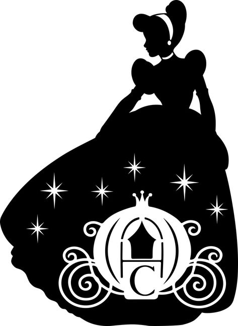 Disney Characters Silhouettes, Disney Princess Paintings, Cinderella Silhouette, Disney Princess Silhouette, Disney Silhouette Art, Princess Painting, Disney Silhouette, Princess Silhouette, Cricut Design Studio