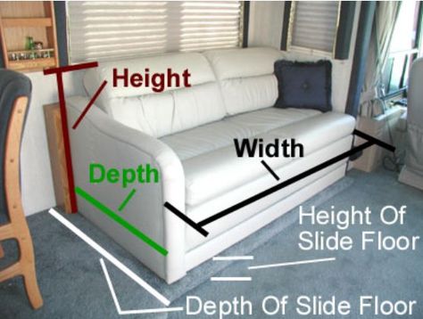 Throw Out That Lumpy Sofa! You Need A New RV Sofa Bed - RVshare.com Jack Knife Sofa, Rv Sofa Bed, Rv Sofas, Rv Redo, Rv Furniture, Rv Makeover, Trailer Living, Diy Rv, Camper Makeover