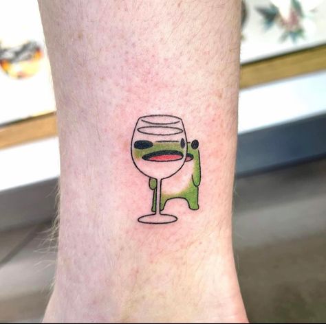 Tato Henna, Frog Tattoos, Cute Little Tattoos, Cute Tiny Tattoos, Home Tattoo, Funny Tattoos, Dessin Adorable, Little Tattoos, Simplistic Tattoos