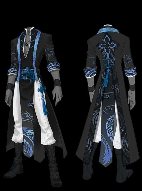 Fantasy Ocean Outfits Male, Fantasy Water Outfits Male, Royal Core Outfits Male, Guard Outfit Male, Fantasy Formal Wear Male Drawing, Male Fashion Design Sketches, Sci Fi Clothes Male, Dnd Clothes Male, Water Inspired Outfits Male