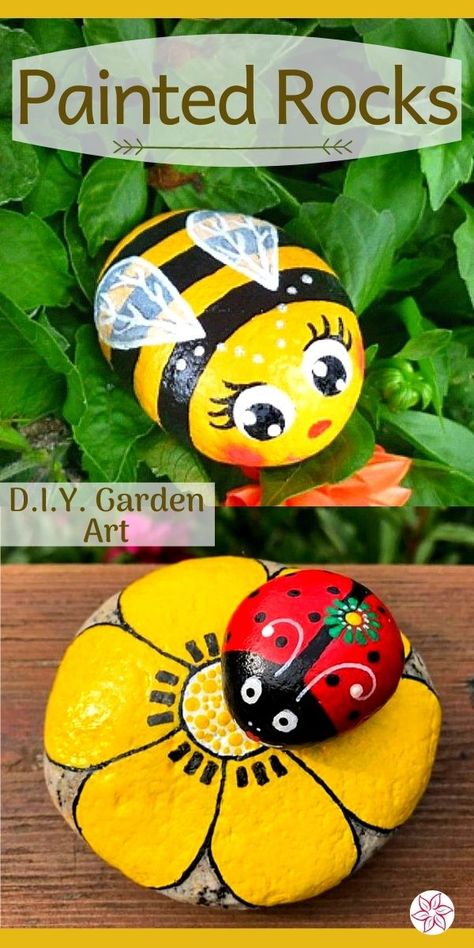 Funny Rocks, Ideas For The Garden, Painted Rock Ideas, Painted Garden Rocks, Container Water Gardens, Garden Rock Art, Garden Container, Stones Garden, Diy Rock Art