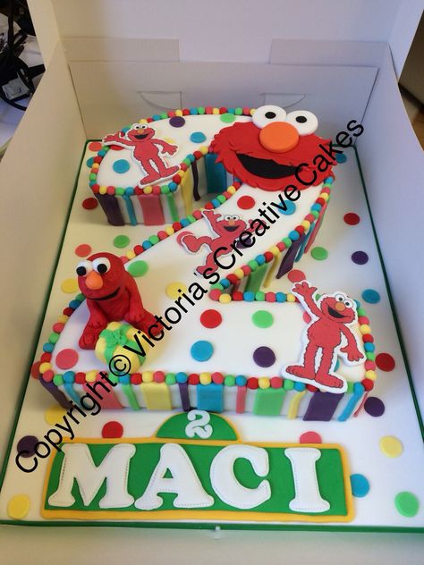 Elmo Sesame Street number 2 birthday cake Sesame Street Number Cake, Number 2 Birthday Cake, Number 2 Cake, Number Birthday Cakes, Sesame Street Cake, Elmo Cake, Elmo Sesame Street, 2 Cake, Elmo Birthday Party