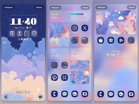 Samsung Phone Layout Aesthetic, Iphone 16 Home Screen Ideas, Phone Theme Ideas Aesthetic, Samsung Widgets Aesthetic, Samsung Theme Ideas, Samsung Phone Aesthetic, Samsung Aesthetic Homescreen, Lockscreen Homescreen Combo, Phone Screen Layout