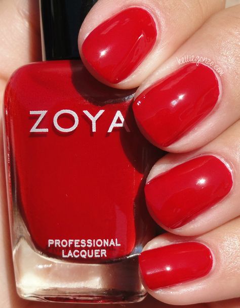 Zoya Red Nail Polish, Dream Spa, Dreams Spa, Nail Blog, Red Nail Polish, Red Nail, Polish Colors, Comfort And Joy, Green Beauty