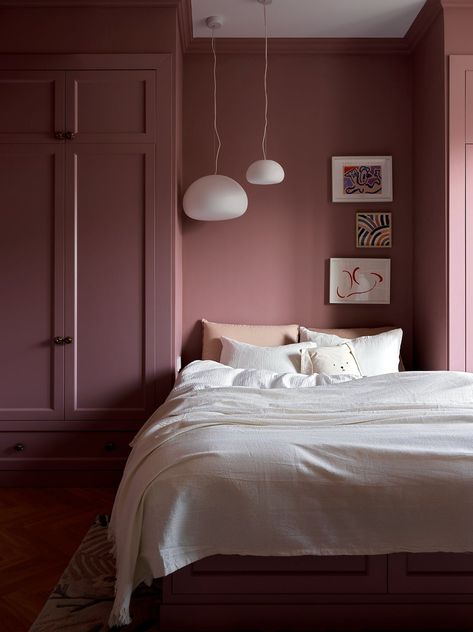 Dusky Pink Bedroom, Mauve Bedroom, Burgundy Room, Rose Bedroom, Warm Paint Colors, Paint And Paper Library, Paint Paper, Pink Bedrooms, Sleep Tight