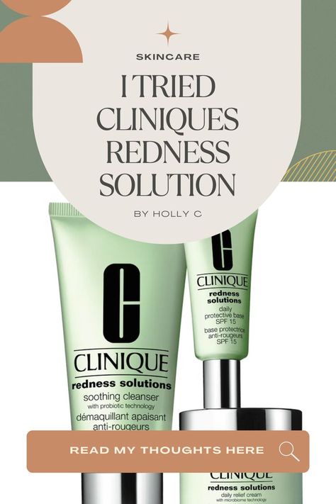 I tested Clinique's Redness Solution Kit. In this post I share my experience with how well it works. Clinique Redness Solutions, Clinique Makeup, Acne Marks, Younger Looking Skin, Spf 15, How To Apply Makeup, Face Wash, Beauty Blogger, Oily Skin