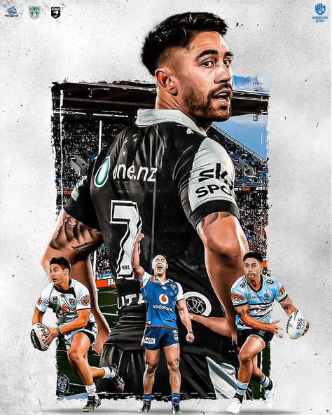 Thank you @shaun_johnson90 for your contribution to the game. #warriors #upthewahs #sharks #upupcronulla #nrl #nrldesign #smsports #sportsdesignershub #sportdesign #sportsdesign #shaunjohnson #letsgonewarriors @nzwarriors @cronullasharks @nzrugbyleague #rccrepost @rugbycreativesclub Shaun Johnson, Nrl Warriors, Nrl Rugby League Wallpaper Broncos, Lions Rugby, Johnson’s Shut-ins State Park, Nz Rugby Players, Rugby Men, Hay Design, Rugby League