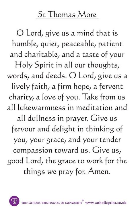 St Thomas More, Every Day Is A Gift, Prayer For Today, More Quotes, Bible Teachings, Prayers For Healing, Pray For Us, Faith Hope Love, St Thomas