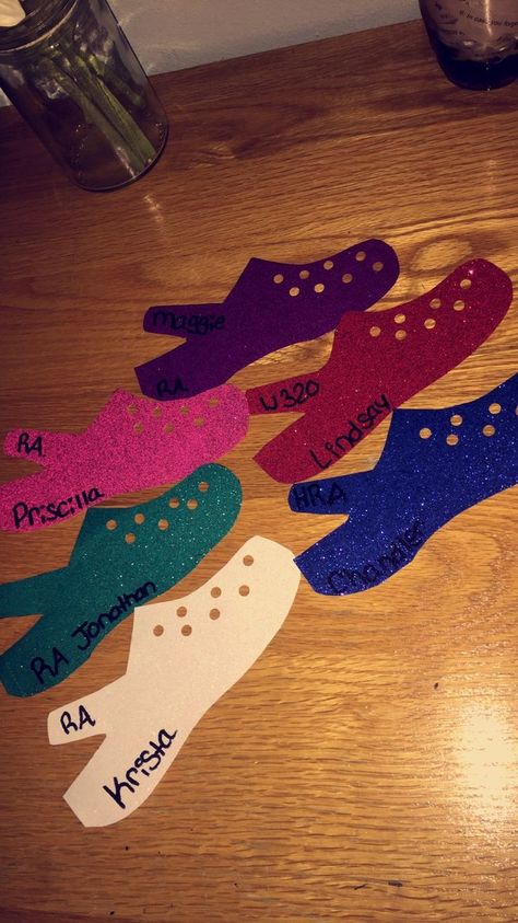 Croc door decs Disney Door Decs, Resident Assistant Door Decs, Res Life Door Decs, Ra Door Tags, Door Decorations College, Dorm Themes, Dorm Door Decorations, Ra Door Decs, Ra Themes