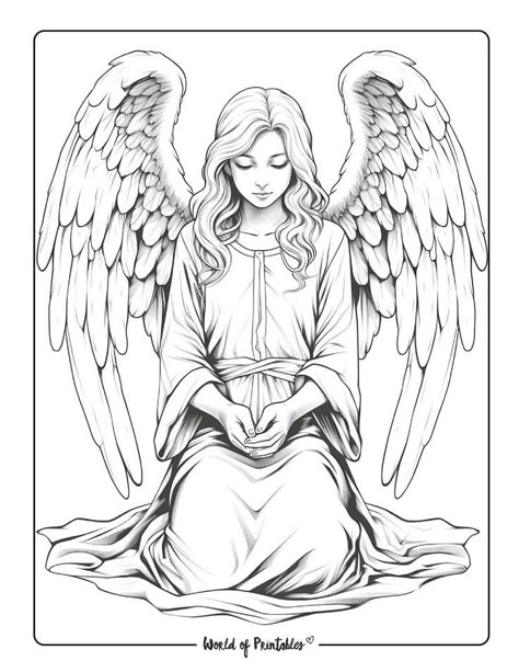 Angel Colouring Pages, Angle Coloring Pages, Sketch Drawing Ideas Creative, Drawing An Angel, Free Angel Printables, Coloring Book Art Beautiful, How To Draw An Angel, Angel Drawing Simple, Angel Coloring Pages Free Printable