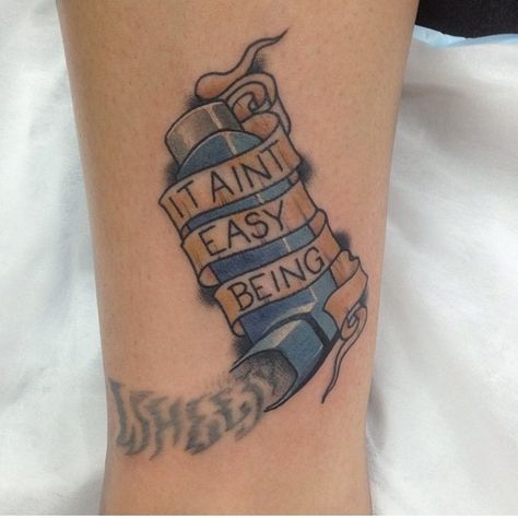 "It ain't easy being wheezy!" Inhaler Tattoo, Just Breathe Tattoo, Wolf Tattoo Sleeve, Health Tattoo, Traditional Ink, Dad Tattoos, Funny Tattoos, Neo Traditional, S Tattoo