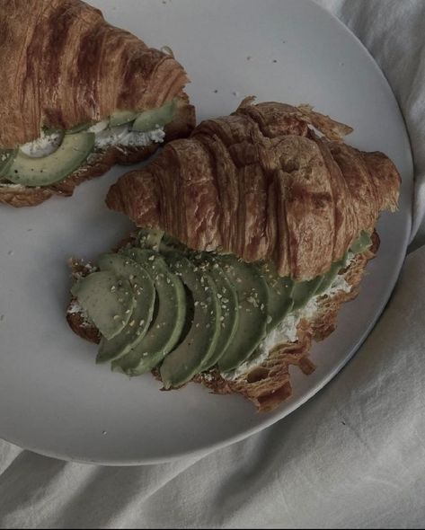 J I N A N on Instagram: “˙· 🥑° #avocadotoast ꒱ ะ” Breakfast With Avocado, Avocado Cream Cheese, Croissant Aesthetic, Avocado Benefits, Croissant Sandwich, Avocado Health Benefits, Croissant Breakfast, Avocado Cream, Food Is Fuel