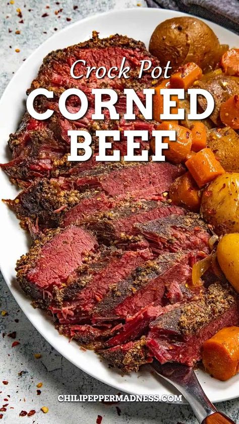 Today, my friends, I'm going to show you how to make a delicious Slow Cooker Corned Beef. This slow cooker corned beef recipe is everything you need for fall-apart tender corned beef, with real flavor from the homemade corned beef spices. Slow Cooker Cornbeef Brisket, Corned Beef In A Crock Pot, Corn Beef Crockpot Recipes, Corn Beef In Slow Cooker, Corned Beef Dinner Recipes, Keto Cornbeef Recipe, The Tipsy Housewife Corned Beef, Corn Beef In Crock Pot, Corned Beef In Slow Cooker Crock Pot