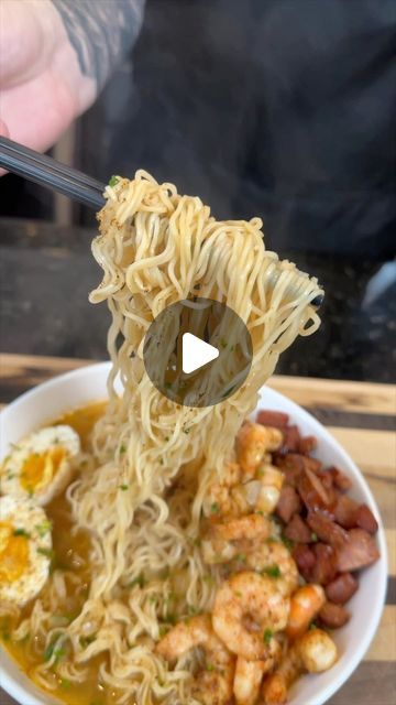 Matt Price on Instagram: "What’s for Dinner? Give this Cajun Ramen Bowl a try asap! Super easy and delicious! Add whatever protein you prefer
.
If you’re into soft boiled eggs (like a mf adult!) then boil your eggs for 6-7 minutes and then shock in ice water… great for ramen, avocado toast, or just to enjoy for breakfast 
.
Also.. boil your ramen IN the water with the crawfish boil… go light on the seasoning because this has plenty in it.. 👌👌
.
.
#mrmakeithappen #ramen #cajunfood #recipe #recipes #noodles #ramennoodles #ramennoodles #seafood #seafoodlover #seafoodlovers" Cajun Ramen, Noodles With Eggs Ramen, Seafood Ramen Noodle Recipes, Chicken And Noddles, Shrimp Ramen Noodle Recipes, Ramen With Shrimp, Noodles And Eggs Ramen, Easy Ramen With Egg, Easy Ramen Noodle Recipes