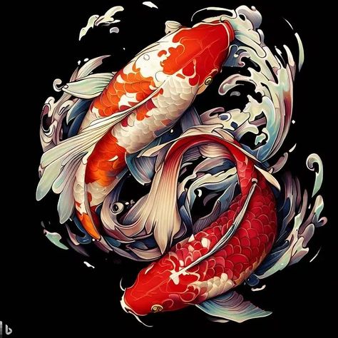 The symbolism of koi fish in Japanese art and culture Yakuza Style Tattoo, Tato Ikan Koi, Koi Fish Drawing, Japanese Art Modern, Seni Pop, Ikan Koi, Fish Artwork, Koi Art, Japanese Fish