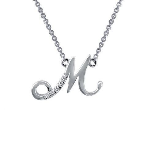 9N071CLP18. LaFonn Initial M Pendant with Chain Initial M, M Necklace, M Letter, Letter Pendant Necklace, Buy Necklace, Letter M, Designer Fashion Jewelry, Letter Pendants, Jewelry Business