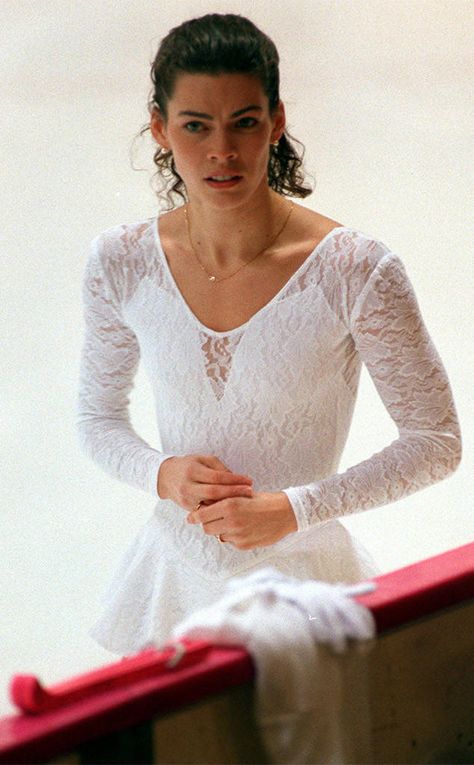 Nancy Kerrigan and Tonya Harding were on the ice at the same time on Feb. 17, 1994, during a practice session for the Winter Olympics in Norway. I Tonya, Nancy Kerrigan, Tonya Harding, Ice Queen, Skating Dresses, Sports Stars, 24 Years Old, Winter Olympics, Dancing With The Stars