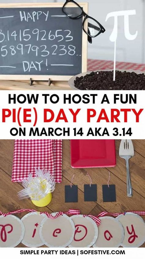 5 Fun Pi Day Party Ideas & Easy Pie Recipes Pie Party Ideas, Pie Day Activities, Birthday Interview Printable, Easter Object Lesson, Birthday Pies, Pie Eating Contest, Christ Centered Easter, Day Party Ideas, Punny Valentines