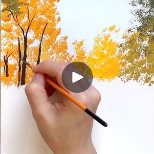 12K views · 615 reactions | Landscape Painting / MAY Art | By Painting Skills | Facebook Foliage Tutorial, Autumn Scenery Painting, Easy Nature Paintings, Easy Landscape Paintings, Painting Skills, Scenery Paintings, Watercolor Landscape Paintings, Autumn Painting, Autumn Scenery