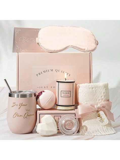 Canary Houze · Products · Pink Pampering Paradise: The Ultimate Birthday Spa Gift Set for Women · Shopify Unique Gifts For Sister, Spa Gift Set, Bath Body Works Candles, Magnetic Gift Box, Small Business Packaging Ideas, Gift Boxes For Women, Comfort Gifts, Spa Gift Box, Gift Box Design