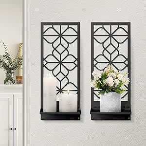 Black Rustic Wall Art Decor for Living Room Dining Room Bedroom Bathroom (2 Pack, 16.5 x 7 in)
#interiordesign #homedecor #affiliatelink Wall Greenery Decor, Bathtub Wall Decor, Candles Jars, Metal Wall Candle Holders, Sconces Candle, Eyes Unique, Wall Candle Holder, Candle Holders Wall Decor, Wall Candle