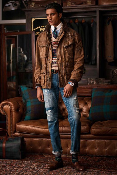 Polo Ralph Lauren FW20 Collection Lookbook | HYPEBEAST Ralph Lauren Fall 2020, Vampire Lore, Polo Ralph Lauren Outfits, Dope Style, Herringbone Suit, Preppy Boys, Ralph Lauren Fall, Preppy Mens Fashion, Ralph Lauren Menswear