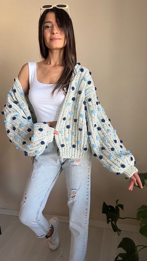 Blue Crochet Cardigan, Crochet Cardigan Outfit, Navy Blue Crochet, Navy Blue Cardigan, Sweater Navy Blue, Navy Blue Sweater, Blue Crochet, Blue Cardigan, Blue Sweater