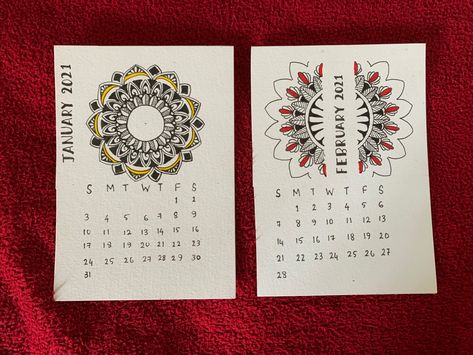 Mandala Calendar, A Mandala Art, Mini Mandala, Custom Calendar, Art Calendar, Dot Mandala, Indian Art Paintings, Calendar Design, Indian Art