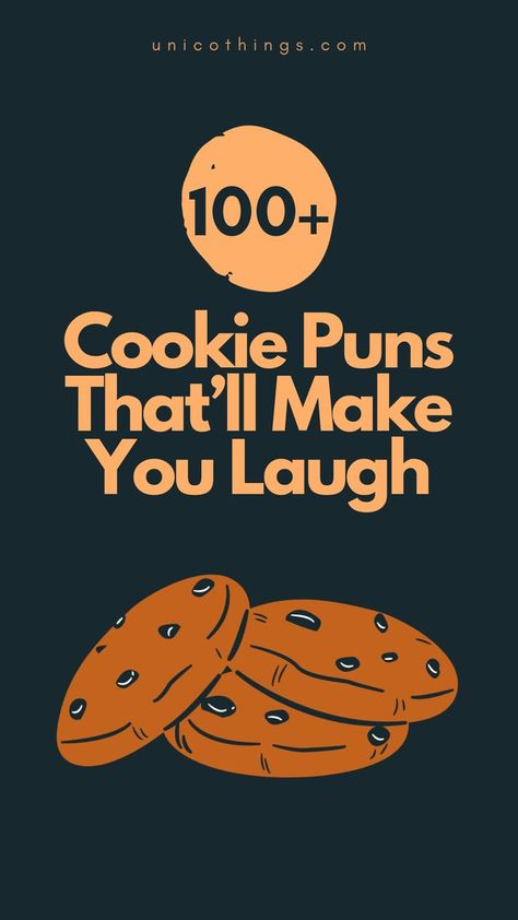 Indulge in a batch of laughter with these funny and hilarious Cookie puns that will sweeten your day. Whether you're a baking enthusiast or a cookie lover, these puns let the laughter crumble away any worries. Bake Off Funny, Cookie Puns, Baking Puns, Cookie Quotes, Witty Comebacks, Baking Humor, Double Entendre, Cute Puns, Puns Jokes