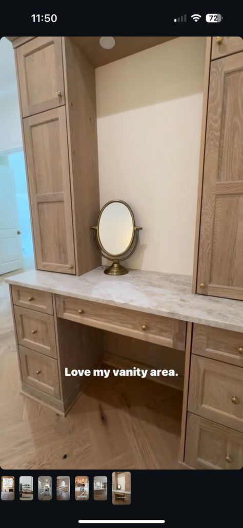 Bathroom Vanity Makeup Station, Built In Vanity Ideas, Built In Makeup Vanity In Bathroom, Built In Vanity In Bathroom, Vanity Inside Closet, Makeup Vanity Built In, Hidden Vanity, Built In Bathroom Vanity, Makeup Vanity Bathroom