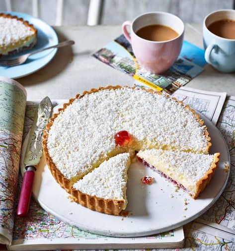 Manchester tart recipe | Sainsbury`s Magazine Manchester Tart, School Dinner, British Desserts, School Dinners, Tart Baking, Custard Tart, Pastry Tart, Tart Recipe, Energy Foods