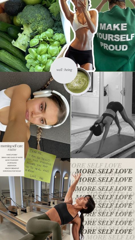 🫛🥬🥒🍏 #motivation #healthy #pilatesprincess #pilates #fitness #selfcare #selflove #green Wedding Body, Mental Health Inspiration, Fitness Vision Board, Pilates Fitness, Dream Vision Board, Childrens Playroom, Healthy Lifestyle Motivation, Workout Plan Gym, Green Girl