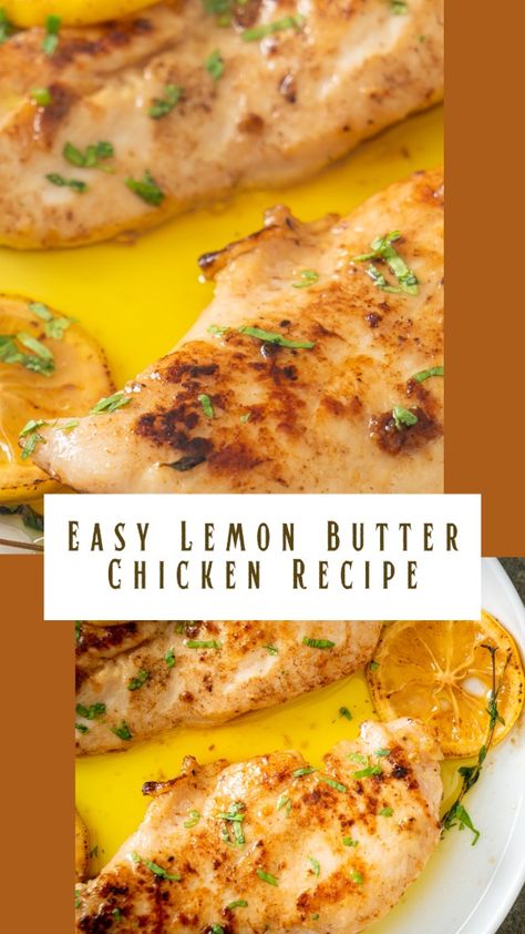 Easy Lemon Butter Chicken Recipe - Appetizers & Entrees Walk Ons Lemon Butter Chicken, Keto Lemon Butter Chicken, Easy Lemon Butter Chicken, Lemon Butter Sauce For Chicken, Lemon Butter Chicken Breast, Food Dinner Chicken, Baked Lemon Chicken Breast, Lemon Chicken Breast, Lemon Chicken Breast Recipes