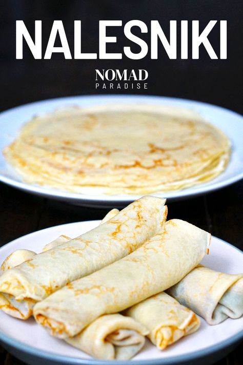 Nalesniki Recipe (Sweet or Savory Crepes Everyone Will Love) Polish Traditional Food, Nalesniki Recipe, Polish Recipes Authentic, Ukranian Food Recipes, Slavic Cuisine, Cream Cheese Crepes, Polish Food Traditional, Ukrainian Desserts, Cheese Crepes