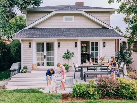 Updated Bungalow Exterior, Traditional Bungalow Exterior, 1920 Bungalow Exterior, Addition Exterior Ideas, 1920 House Exterior, 1930s Bungalow Exterior, 1920s Bungalow Exterior, Small Bungalow Exterior, Small Craftsman Bungalow