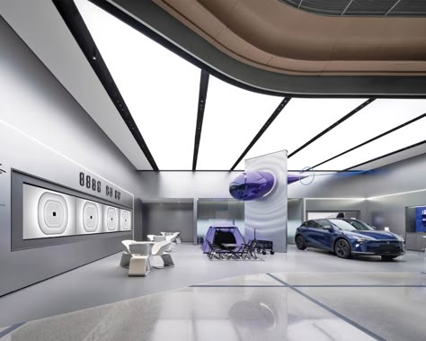 Drive into This Award-Winning Car Showroom in Shanghai Automobile Exhibition, Penthouse In New York, Car Showroom Design, Workshop Apd, Luxurious Penthouse, Museum Plan, Interactive Exhibition, San Francisco Houses, Studios Architecture