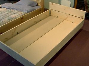 Waterbed Frame, Simple Headboard, Bed Sores, Water Bed, Diy Water, Deck Boards, Drawer Unit, Stain Colors, Solid Pine