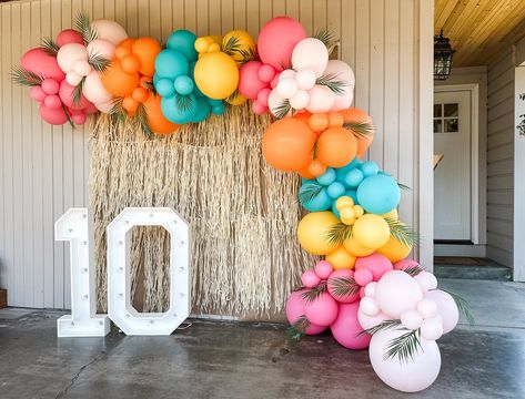 We celebrated the big “10” at our house for Leila yesterday!! We had a Luau theme including Hawaiian attire, leis for everyone, shave ice and so much fun! #hawaiianbirthdayparty #luauparty #birthdayideas #birthdayballoons #balloongarland #balloonstylist #balloondecor #portangeleswa #portangeleswashington #sequimwashington #pnwevents Luau Party Balloon Arch, Luau Balloon Arch, Arch Ideas, Hawaiian Birthday Party, Shave Ice, Luau Theme, Shaved Ice, Tropical Design, Luau Party