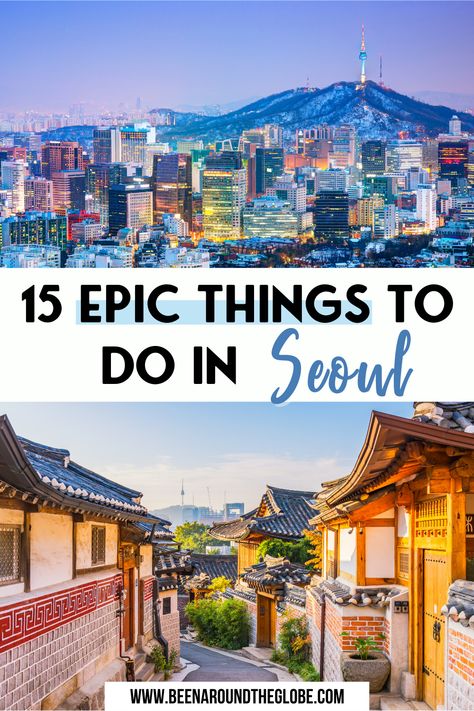 15 epic things to do in Seoul. All you need to know about Seoul, South Korea. Things to do in Seoul | Places to visit in Seoul | Best places in Seoul to visit | Visit Seoul | Seoul travel tips | Seoul travel guide Korea Visit Place, Seoul Korea Places To Go, Seoul Korea Vacation, Must Visit Places In South Korea, Seoul Korea Travel Bucket Lists, Seoul Solo Travel, Traveling To Seoul South Korea, Travel In South Korea, Places In Korea To Visit