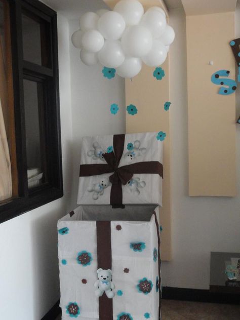 CAJA DE REGALOS BABY SHOWER Cajas Para Baby Shower Boy, Baby Shawer, Boy Baby, Baby Boy Shower, Winnie The Pooh, Baby Shower, Shower, Birthday