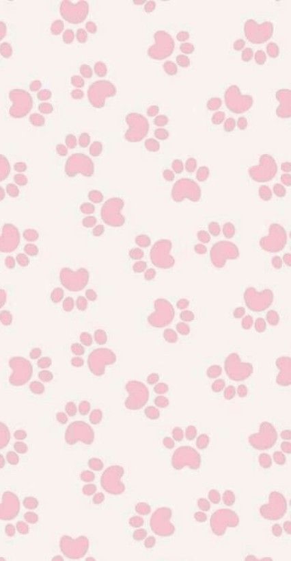 Pink Paws Wallpaper, I Heart My Dog Pfp, Pink Paw Print Wallpaper, Pink Puppy Wallpaper, Puppycore Wallpaper, Pink Dog Aesthetic, Pink Dog Wallpaper, Paw Print Wallpaper, Paw Print Background