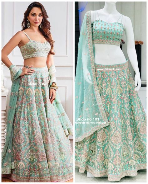 SARABSONS Shop no 101, Naveen Market, Kanpur Kiara Advani Spaghetti Strap Crop Top Lehenga in Organza Buy online or in store Buy online at www.chikirpolo.com #chikirpolo #sarabsons #croptop #croptops #croptopdress #lehenga #lehengacholi #croptoplehenga #croptopskirt #croptopandskirt #chaniyacholi #weddinglehenga #partywearlehenga #partywearlehengas #spaghettistrap #strapdress #spaghettistrapdress #indowestern #indowesternstyle #indowesternwear #indowesterndress #indowesterngown #fashion2022 # Spaghetti Strap Lehenga, Top Lehenga, Drape Sarees, Lehenga Crop Top, Indo Western Gown, Crop Top Lehenga, Organza Lehenga, Spaghetti Strap Crop Top, Indo Western Dress