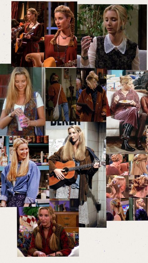 90s Phoebe Buffay, Phoebe Buffay Overalls, Phoebe Buffay Style Outfits, Phoebe Buffay Outfits Halloween, Friends Style Phoebe, Friends Tv Show Phoebe Outfits, Pheobe Buffay Best Outfits, Pheobe Buffay Outfits 90s, Phoebes Outfits