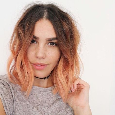 Blorange Hair, Trendy We Fryzurach, Peach Hair, Light Blonde Hair, Nails Spring, Celebrity Hair Stylist, Pastel Hair, Artistic Hair, Orange Hair