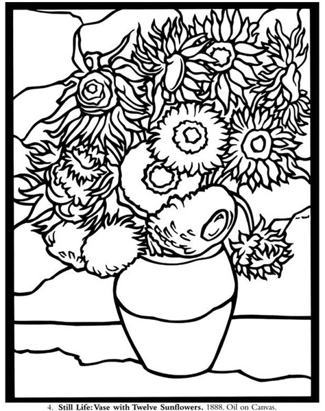 248 best ideas about Coloring -Famous Art on Pinterest | Vincent ... Famous Art Coloring, Van Gogh Coloring, فنسنت فان جوخ, Sunflower Coloring Pages, Sunflower Colors, Van Gogh Sunflowers, Paintings Famous, Arte Van Gogh, Art Worksheets