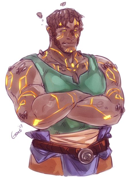 Earth Genasi Artificer, Dnd Earth Genasi Male, Aasimar Oc, Earth Genasi Male, Armorer Artificer, Firbolg Druid, Air Genasi, Earth Genasi, Npc Ideas