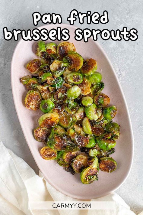 Sliced Brussels Sprouts Recipe, Sauteed Frozen Brussel Sprouts, Brussel Sprouts In Pan, Brussel Sprout Pan Fried, Brussel Sprout Recipes On Stove Top, Brussel Sprout Recipes From Frozen, Saute Brussel Sprouts, Fresh Brussels Sprouts Recipes, Pan Fried Brussel Sprout Recipes